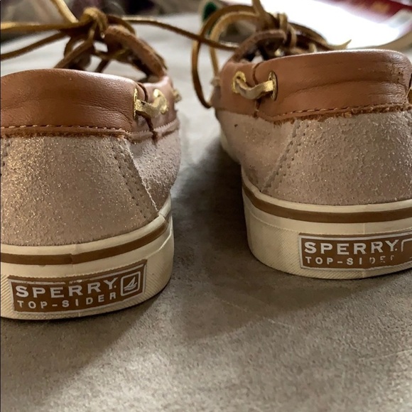 Sperry top siders in gold & brown, leather upper - Picture 8 of 8